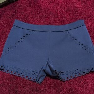 Navy Scalloped Edge Women’s Shorts